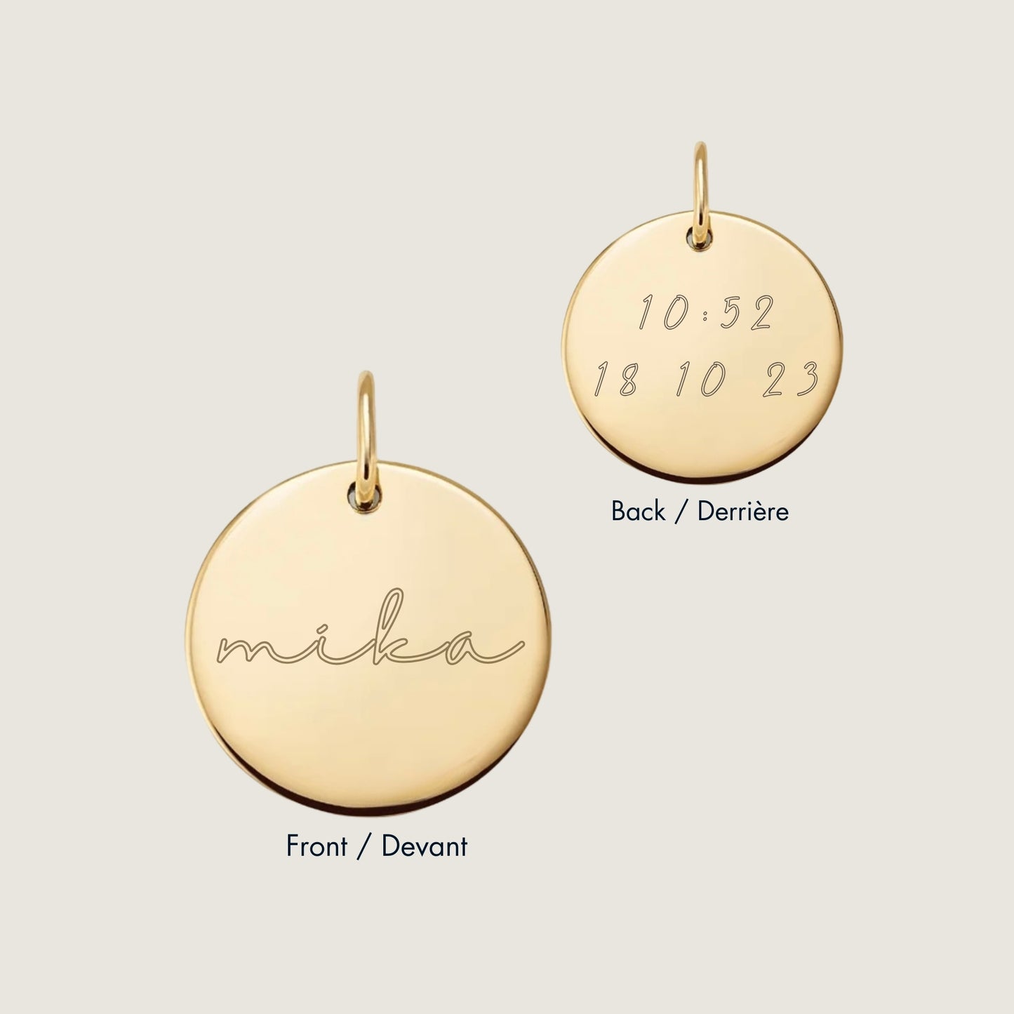 Initial Name Pendant | 10K Gold Circle