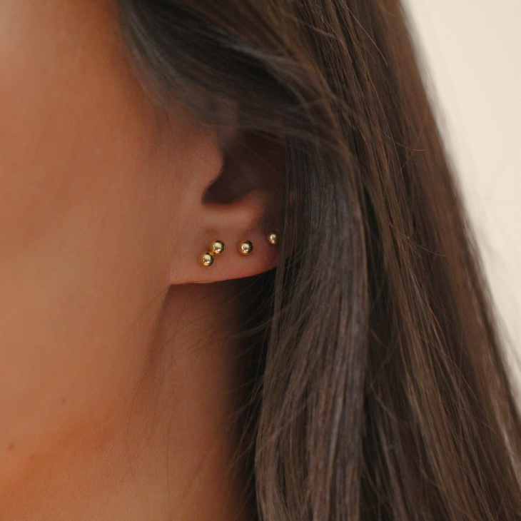 Mini Double Sphere Studs