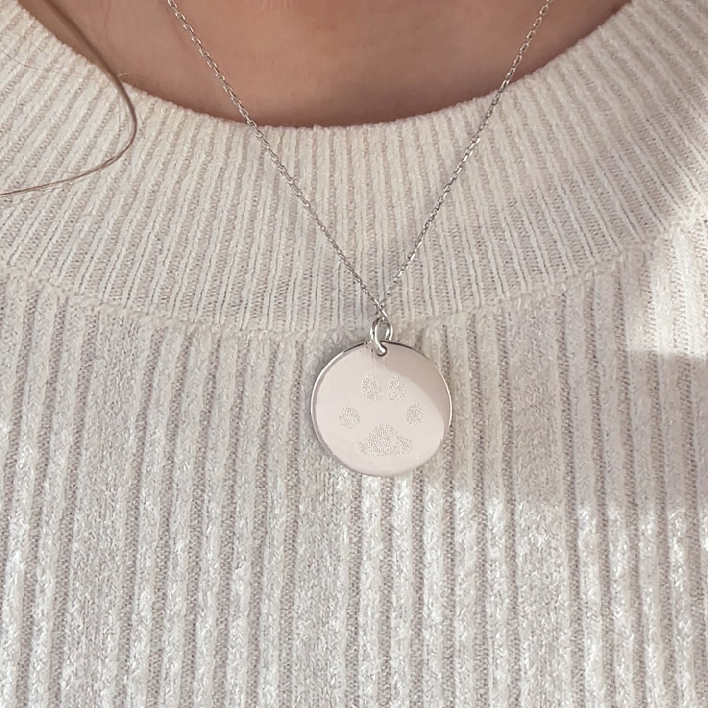 Paw Print Pendant  | 925 Sterling Silver