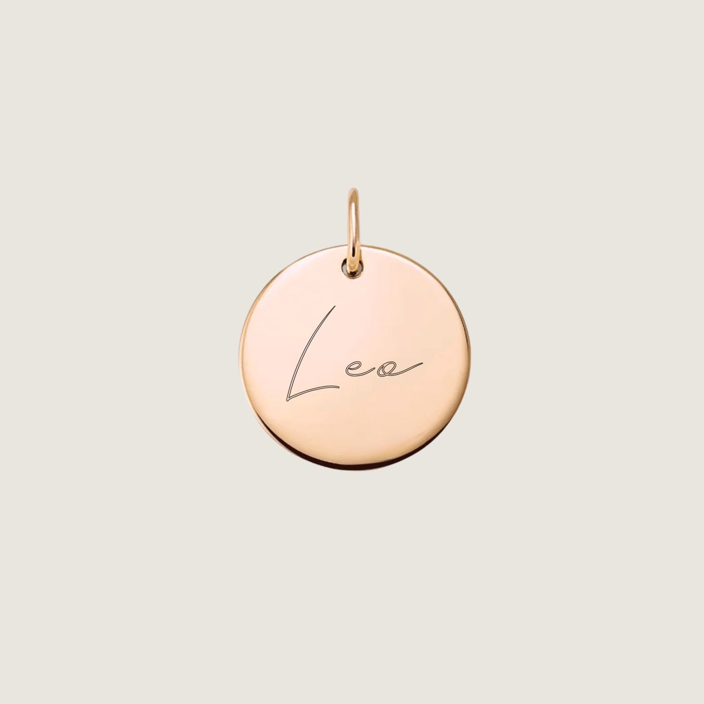Initial Name Pendant | 10K Gold Circle