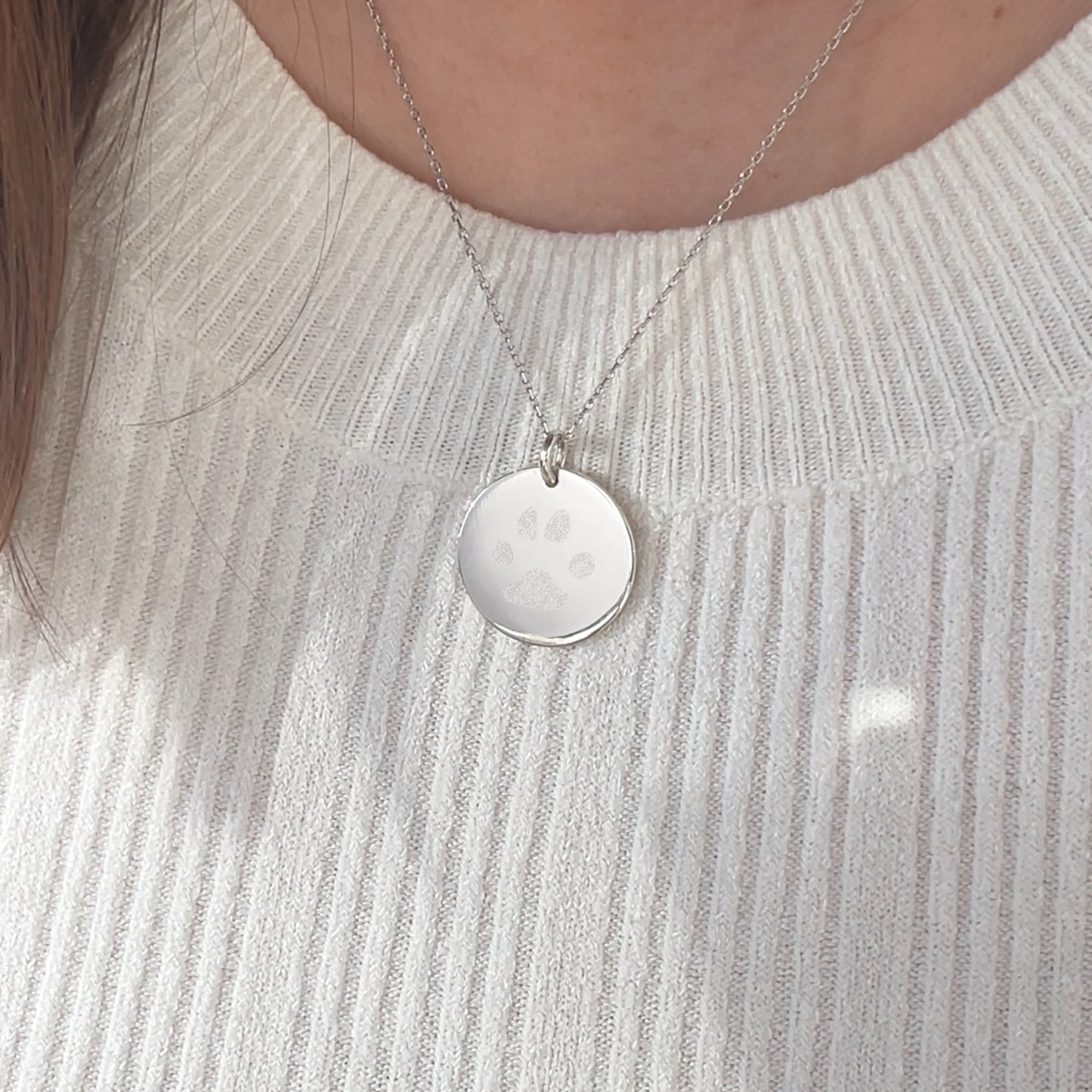 Paw Print Pendant  | 925 Sterling Silver