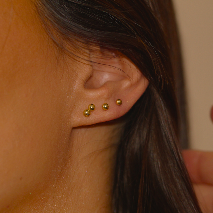 Mini Double Sphere Studs