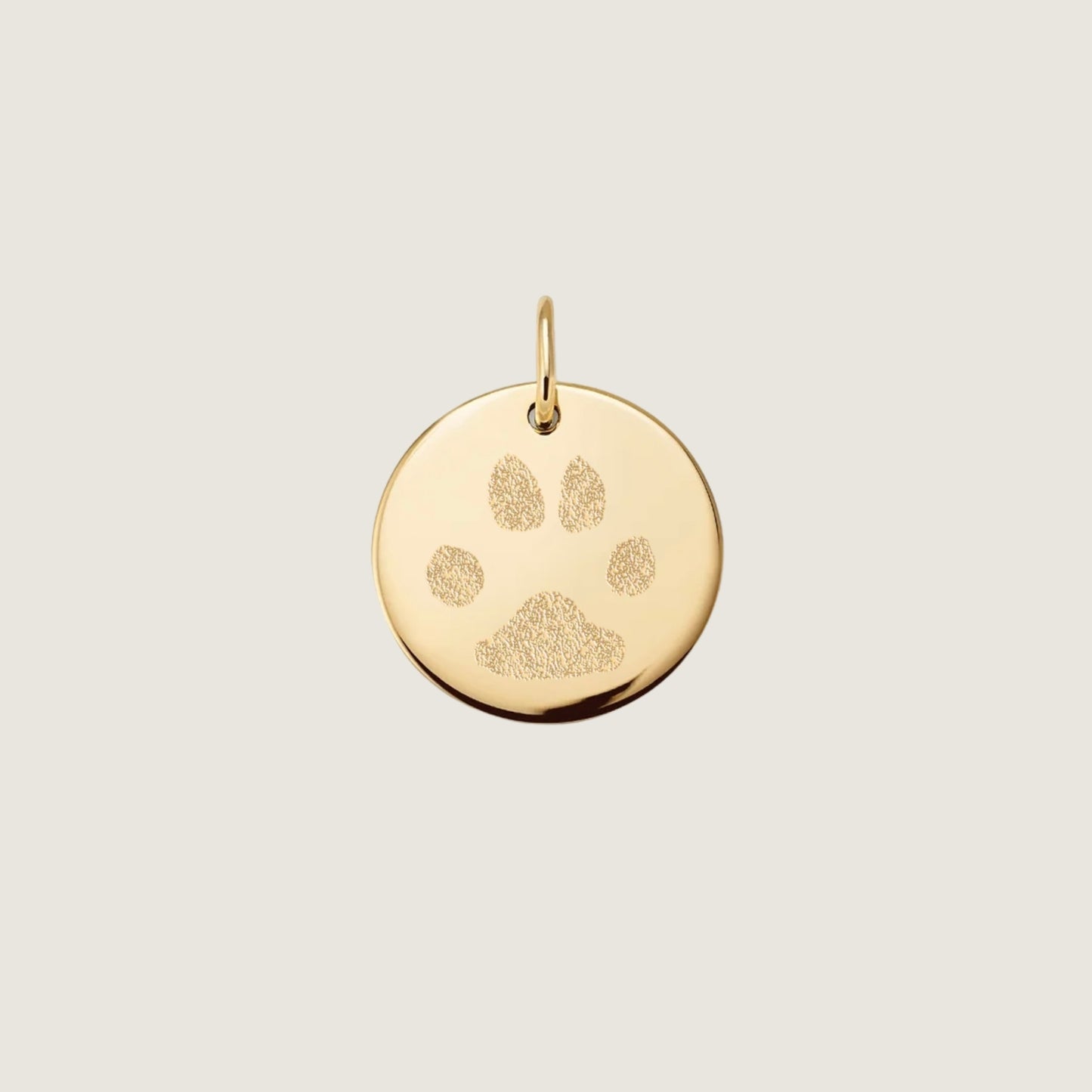 Paw Print Pendant | 10K Gold Circle