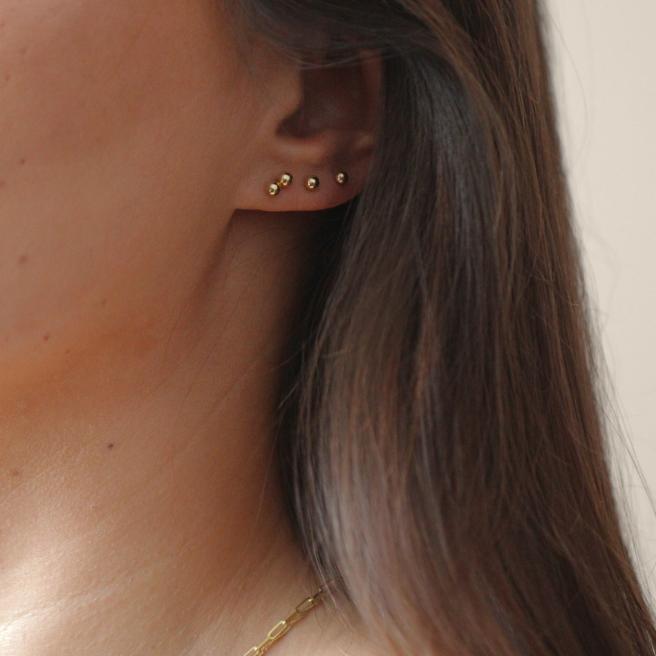 Mini Double Sphere Studs