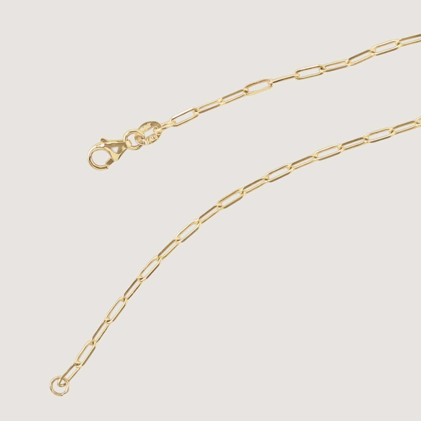 Bracelet Trombone Empreinte | Rectangle Or 10 Carats