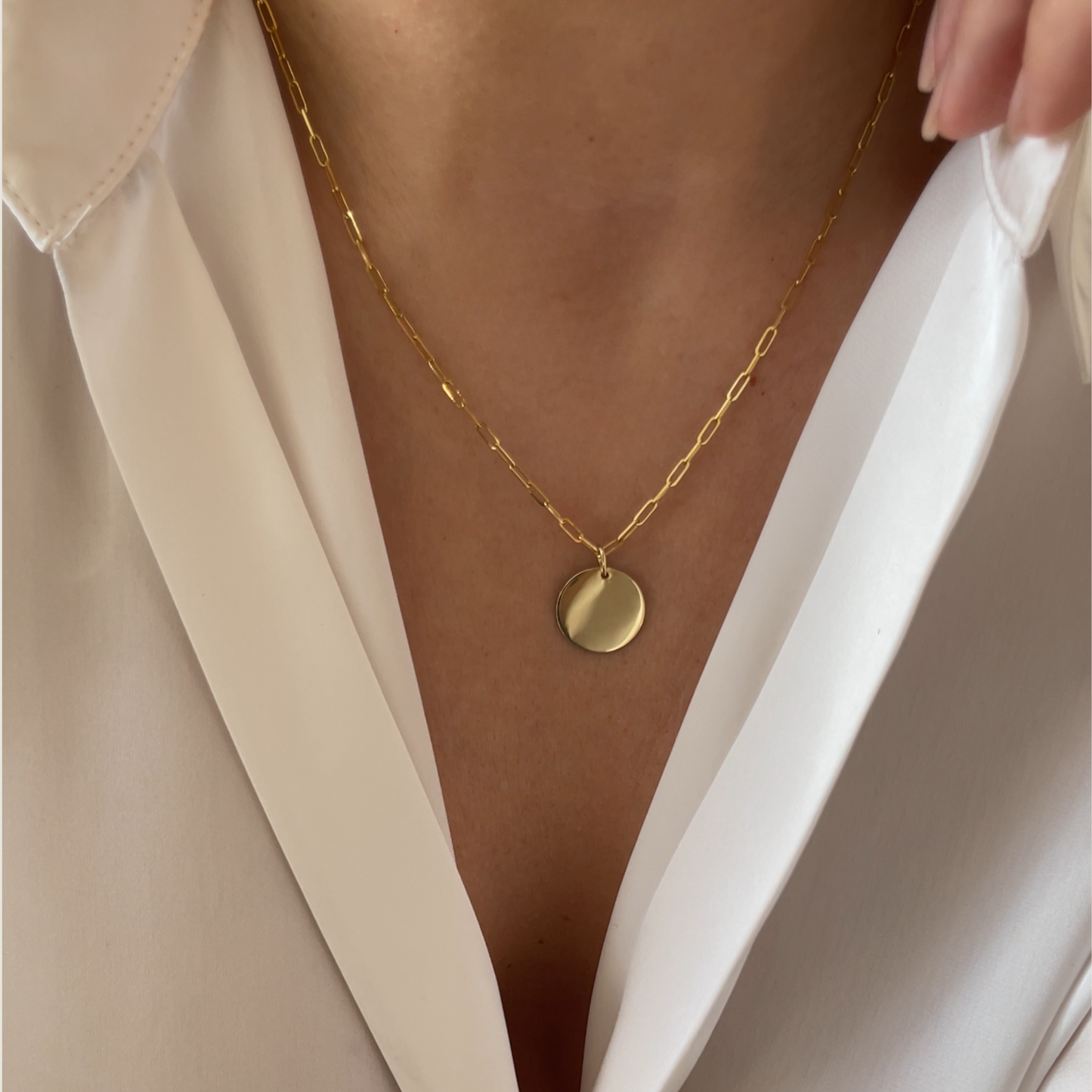 Paperclip Chain Necklace | 10K Gold