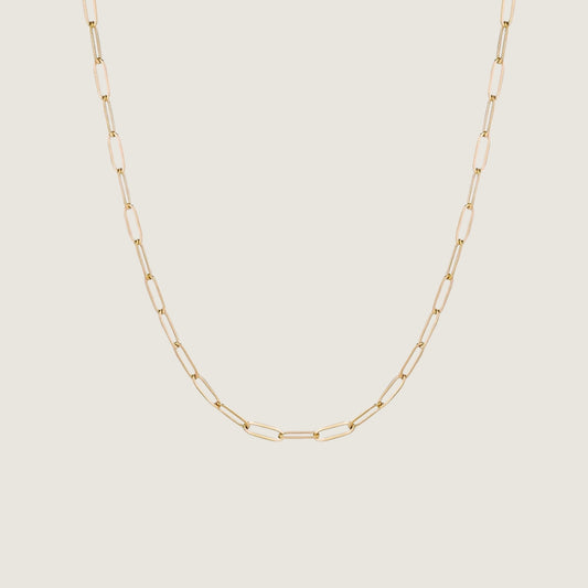 Paperclip Chain Necklace | 10K Gold