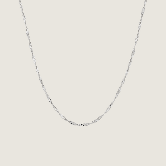 Twisted Chain Necklace | Sterling Silver