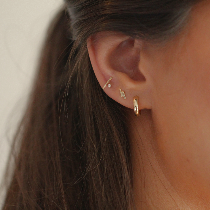 Mini-boucle d'oreille Bold