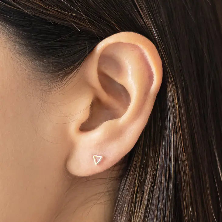 Mini Triangle Silhouette Studs
