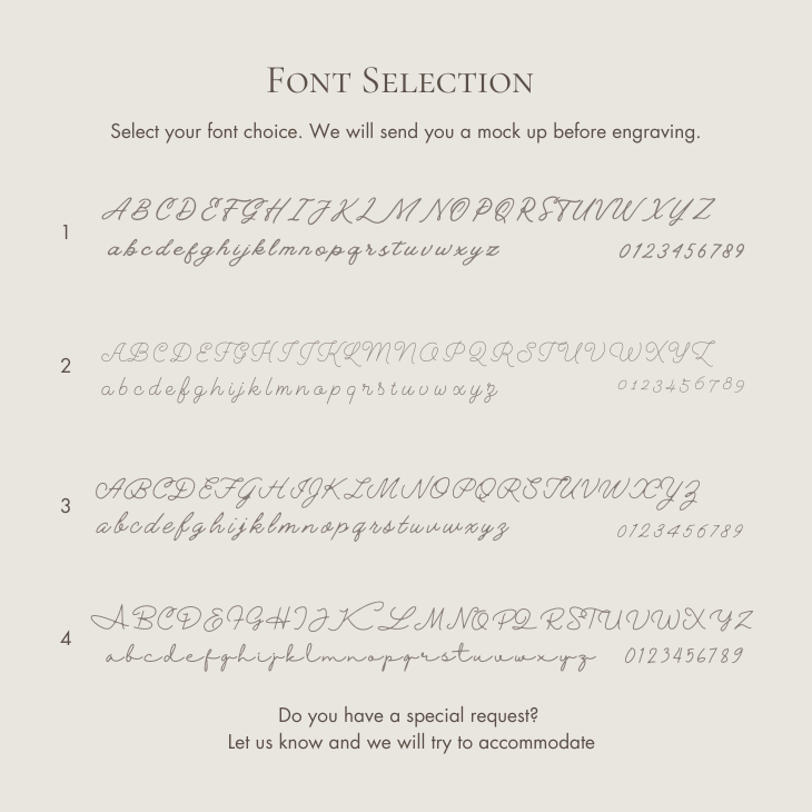 Engraving Font choice for 10K Solid Gold custom personalized memorial fingerprint handwriting paw print jewelry