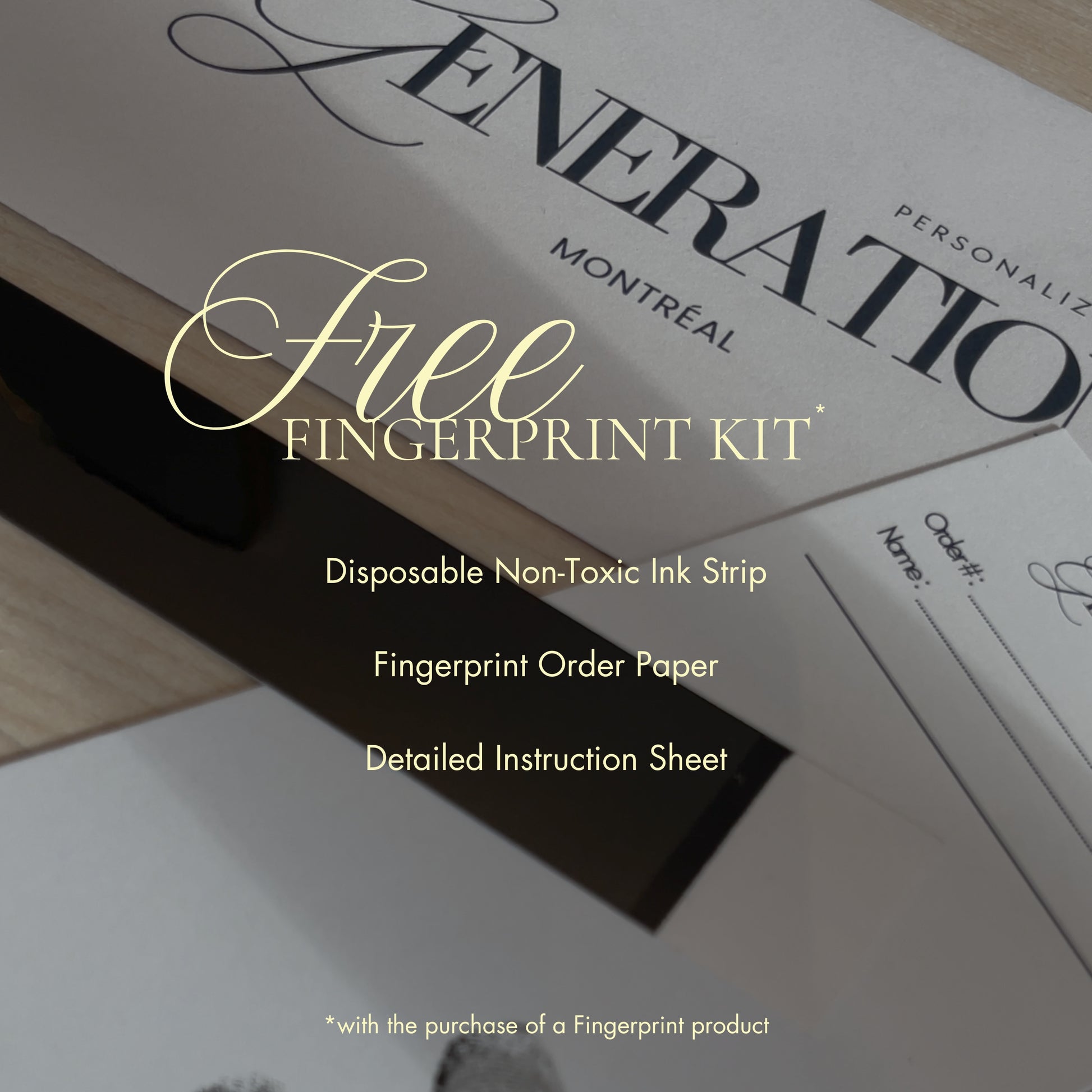 Free fingerprint kit with the purchase of a sterling silver fingerprint pendant