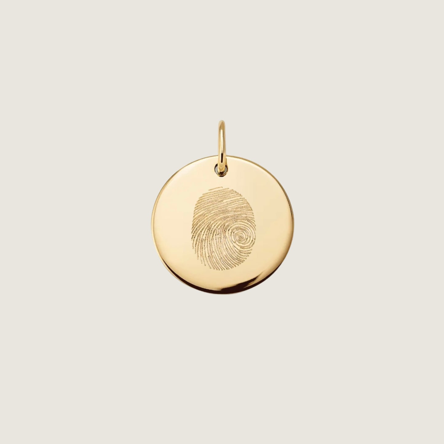 Fingerprint Pendant | 10K Gold Circle
