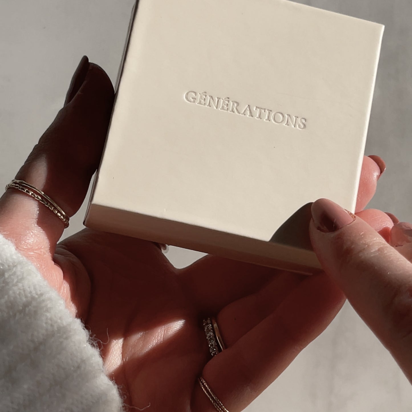 Gift box for memorial Three fingerprint bracelet