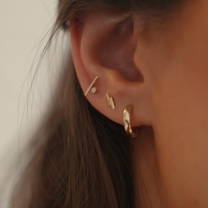 Mini-boucle d'oreille Bold