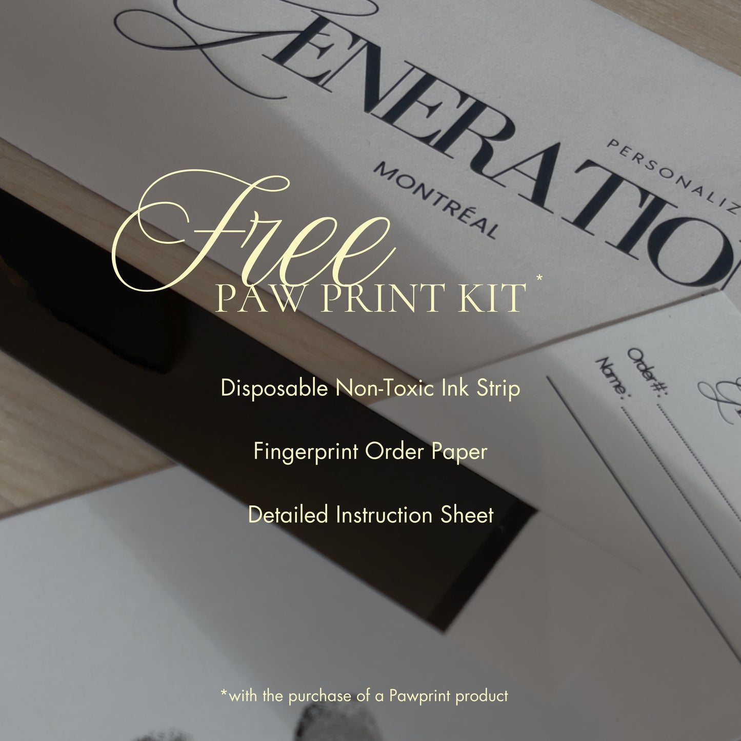 free paw print kit with the purchase of a pawprint jewelry