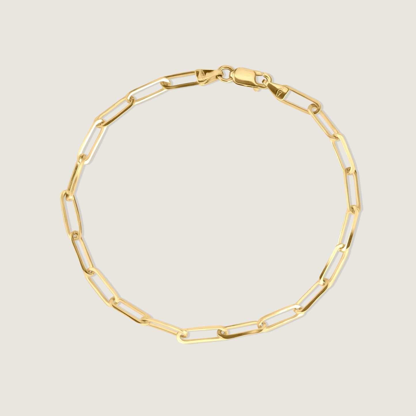 Bracelet chaîne trombone audacieux | Or massif 10 carats