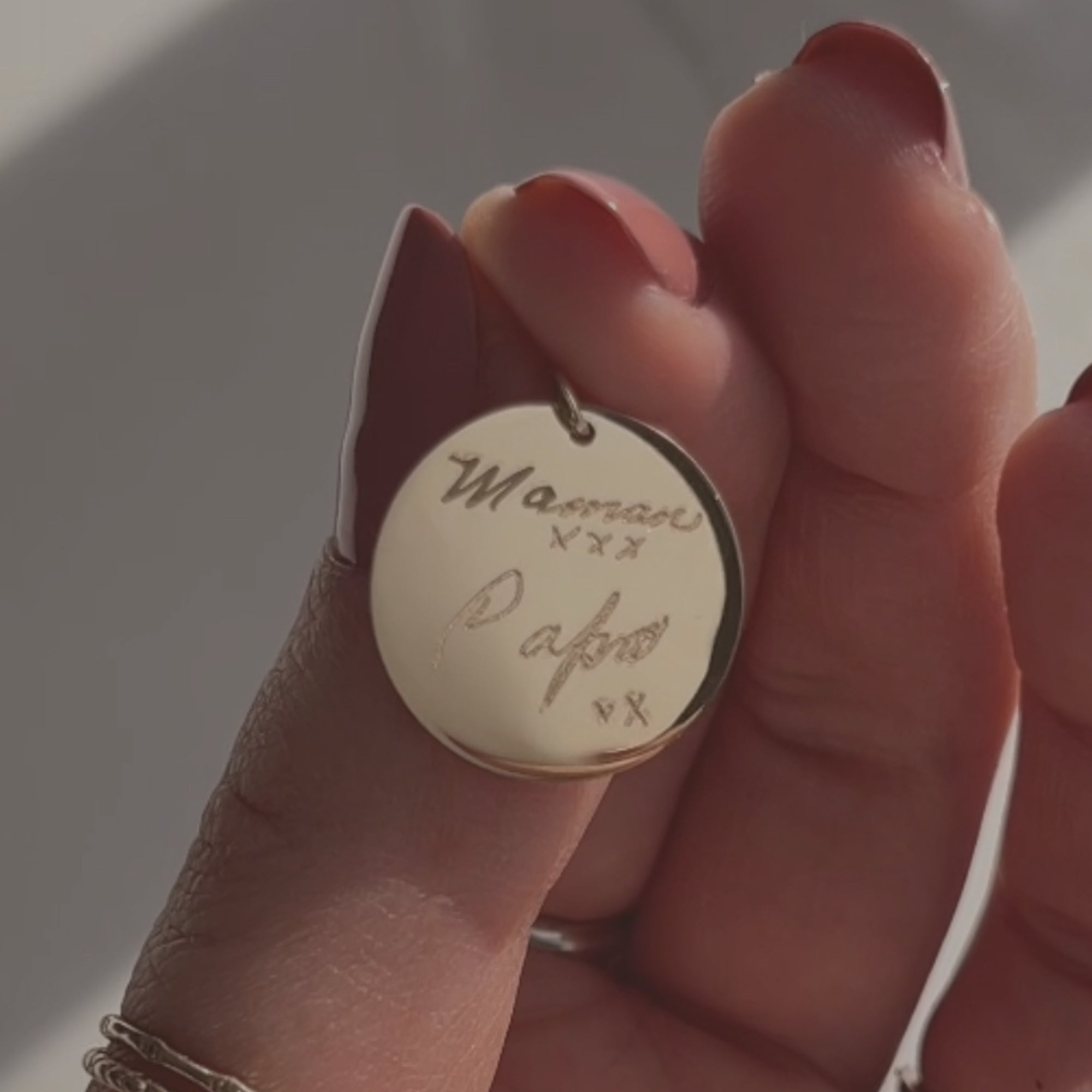 Actual Handwriting Pendant Jewelry