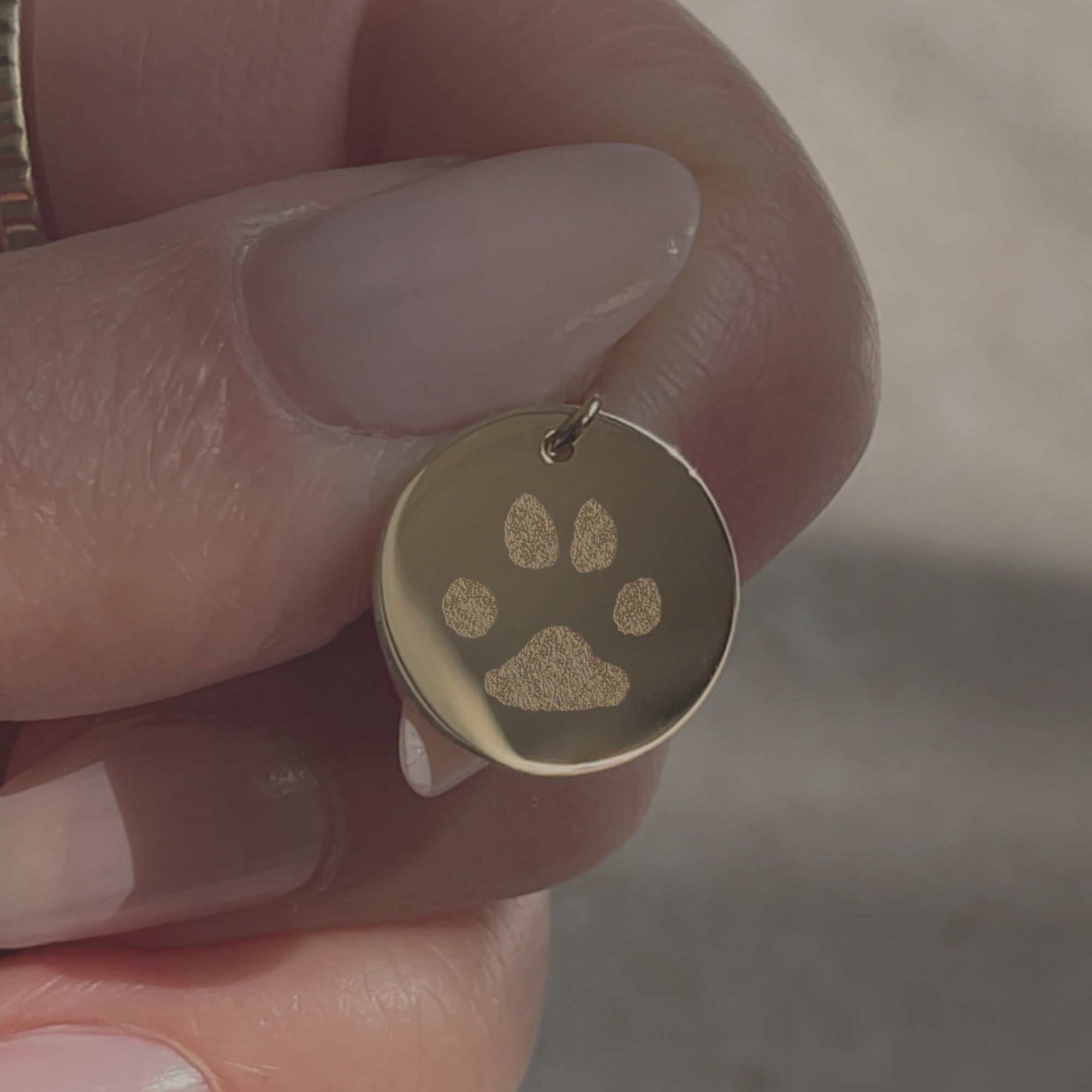 Paw Print Engraving