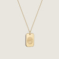 10K solid gold Actual Fingerprint Personalized Custom Memorial Engraved Cable Chain Necklace