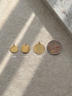 Pendentif d'Empreinte | Disque en Or 10 Carats