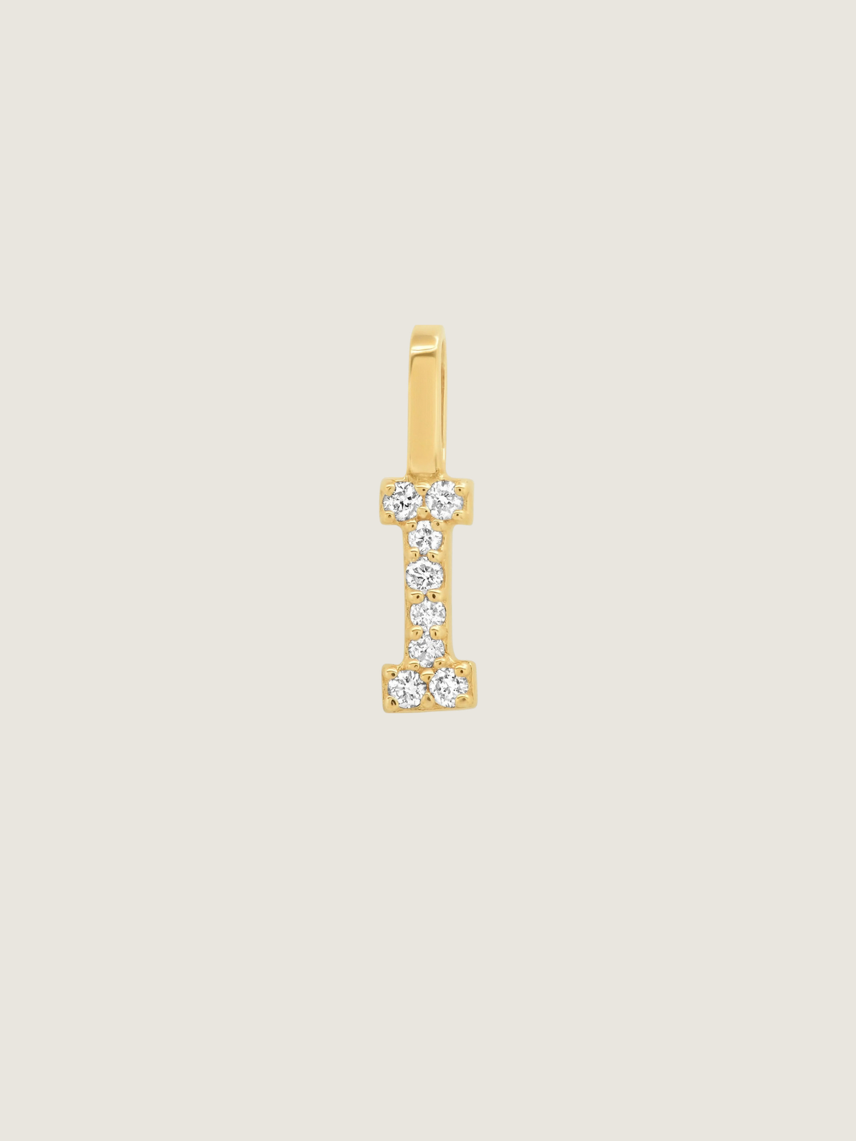 Diamond Initial Pendant | 14K Gold