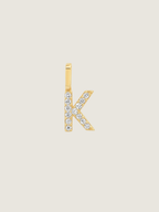 Diamond Initial Pendant | 14K Gold