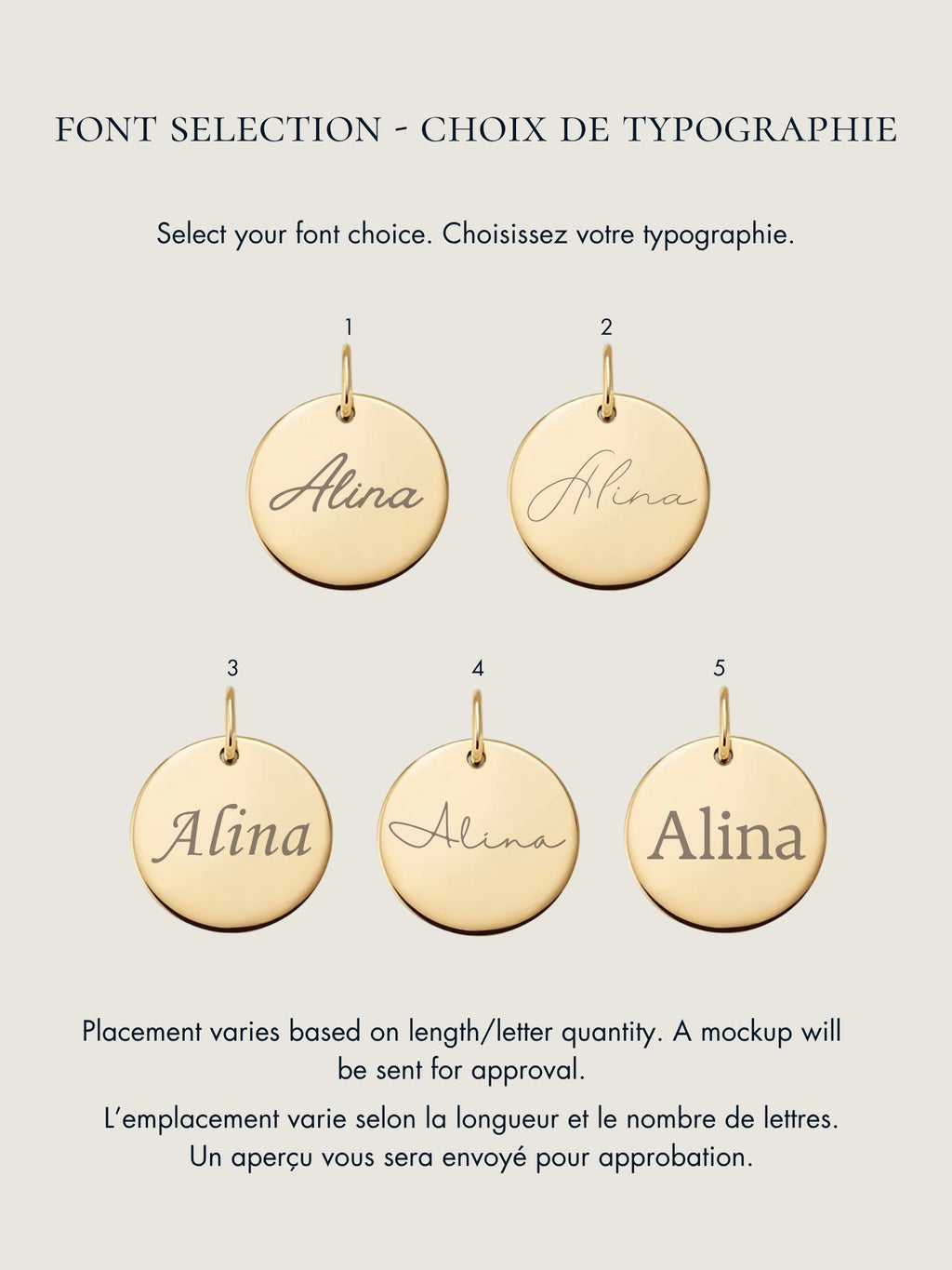 Pendentif d'Empreinte | Disque en Or 10 Carats