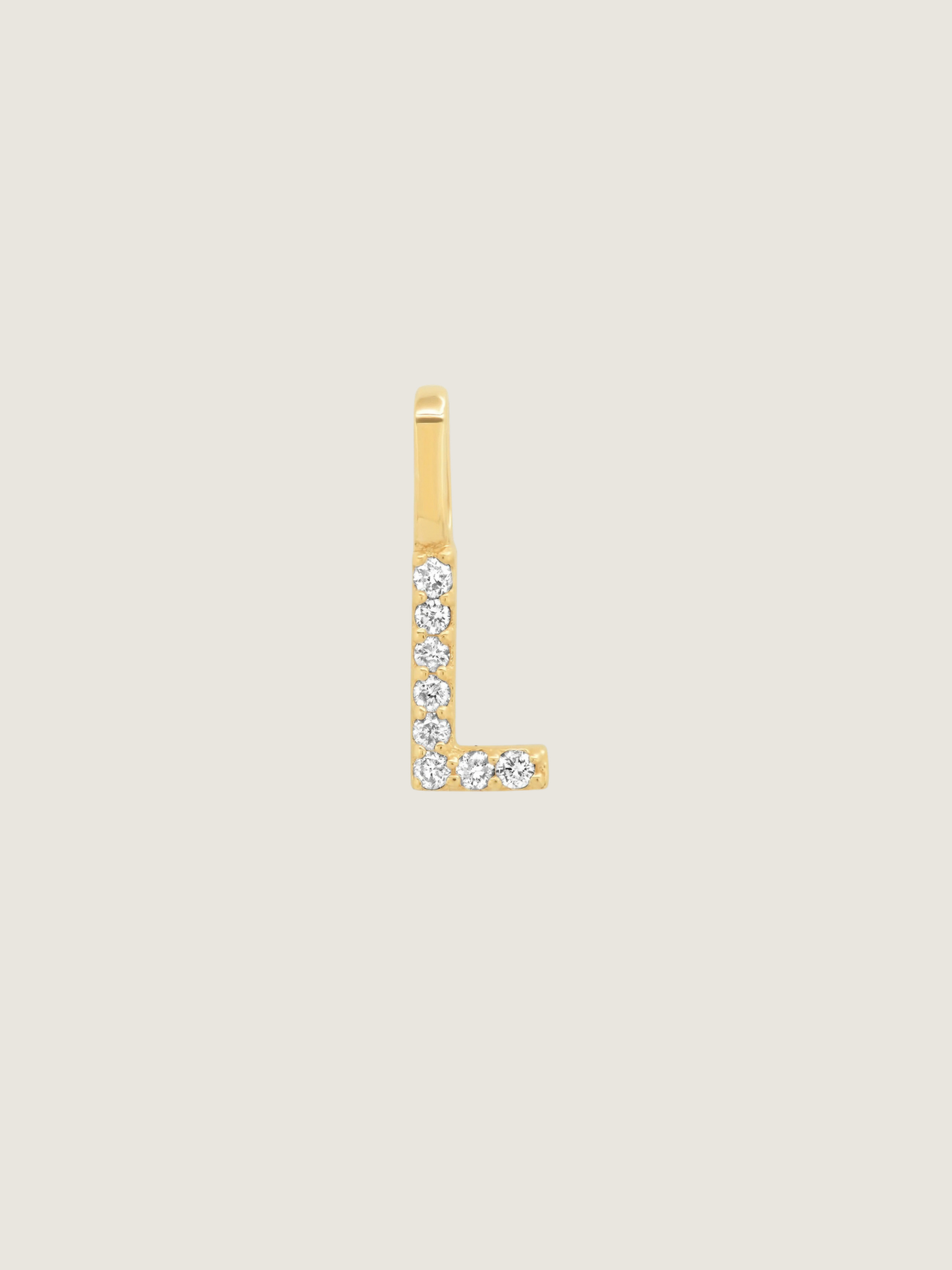 Diamond Initial Pendant | 14K Gold