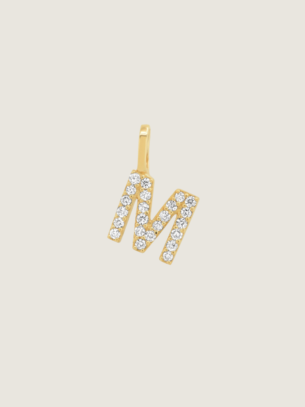 Diamond Initial Pendant | 14K Gold