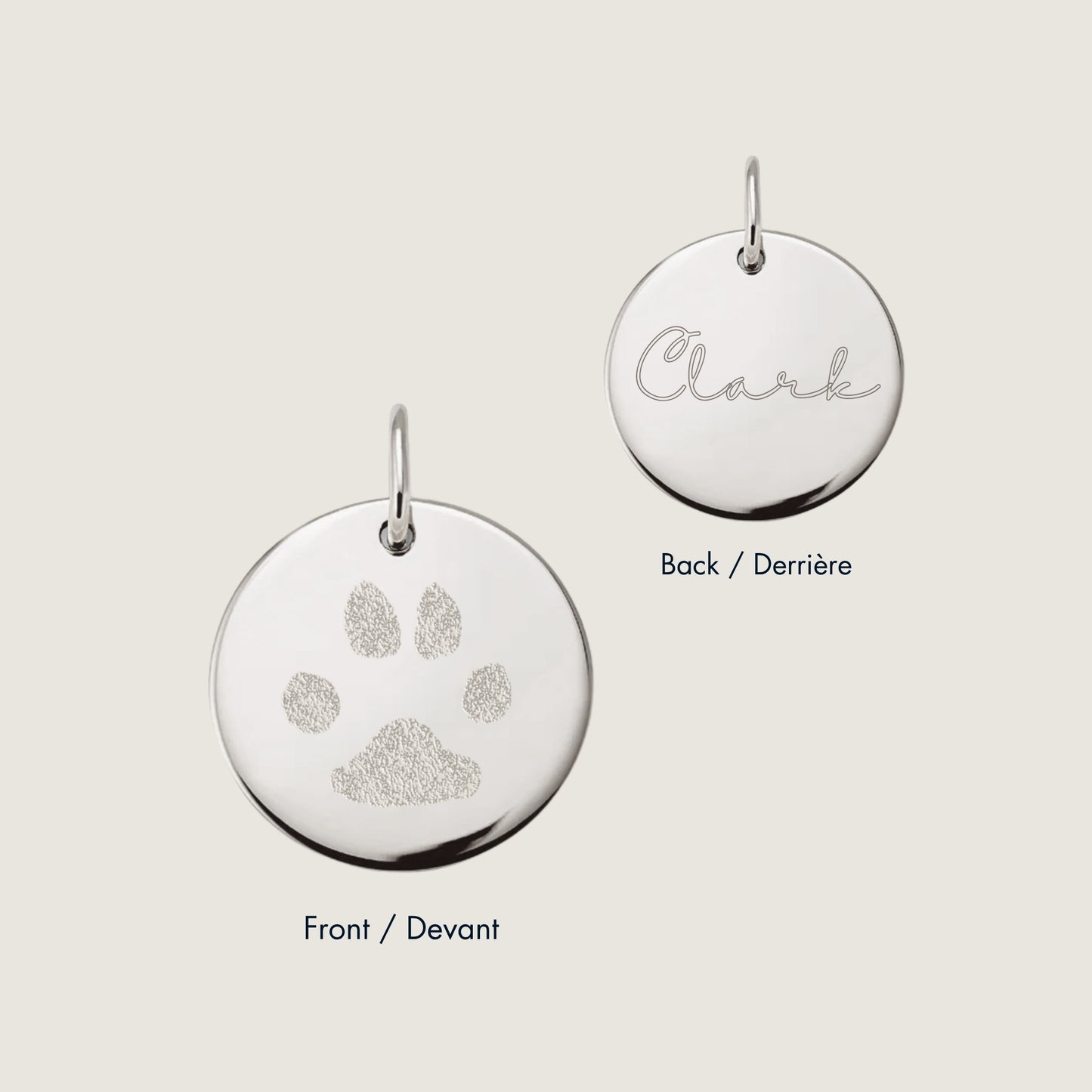 Paw Print Pendant | 10K Gold Circle