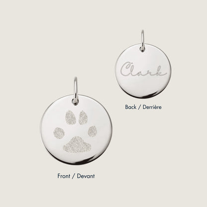 Paw Print Pendant | 10K Gold Circle