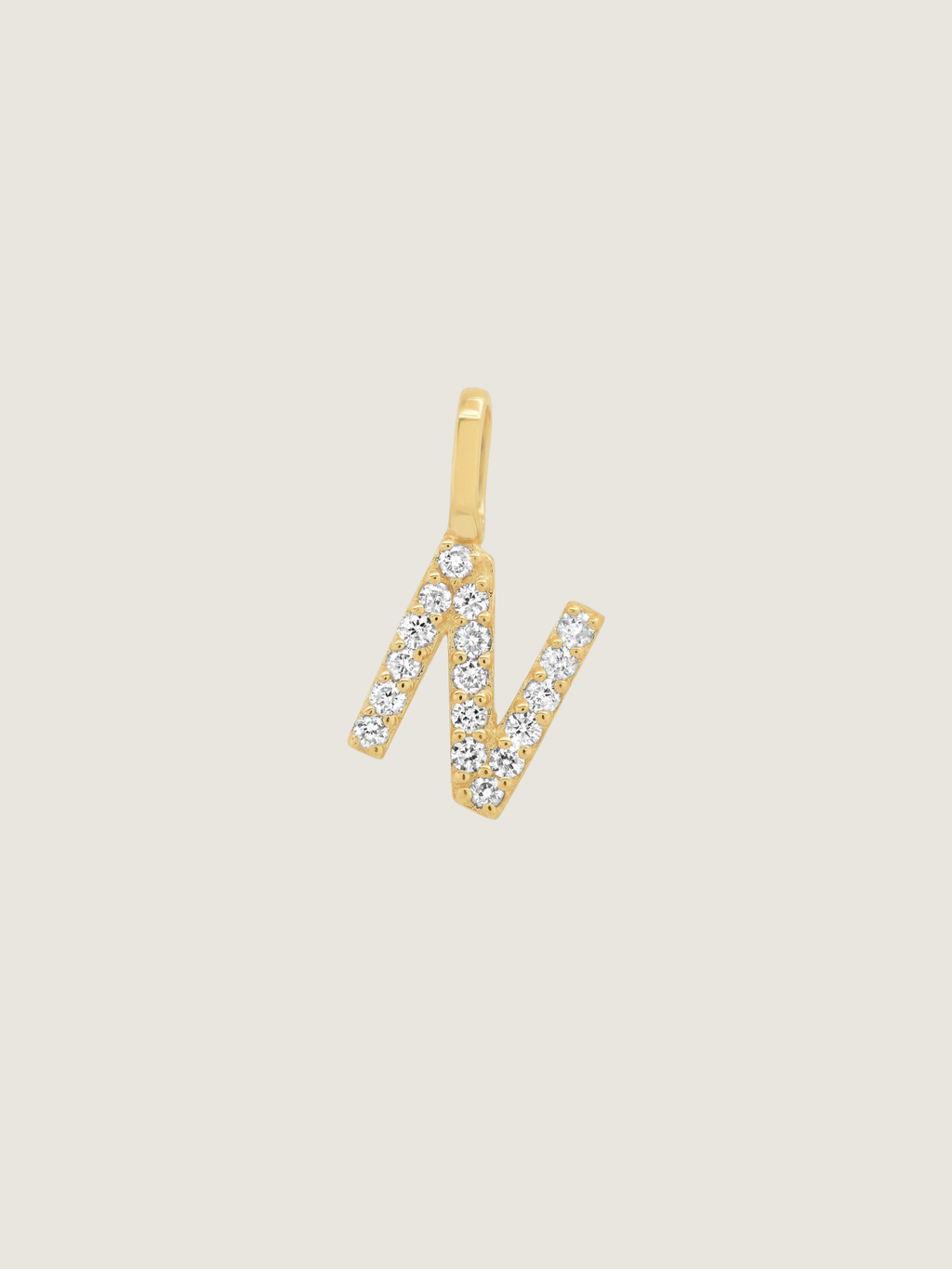 Diamond Initial Pendant | 14K Gold