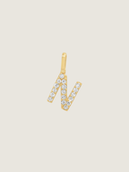 Diamond Initial Pendant | 14K Gold