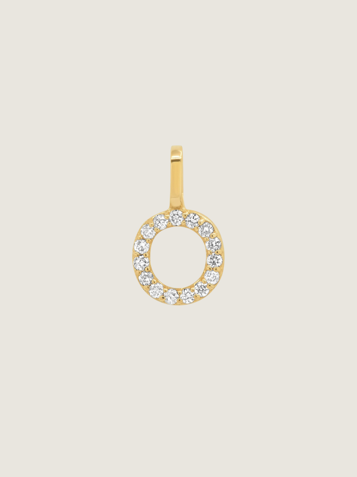 Diamond Initial Pendant | 14K Gold