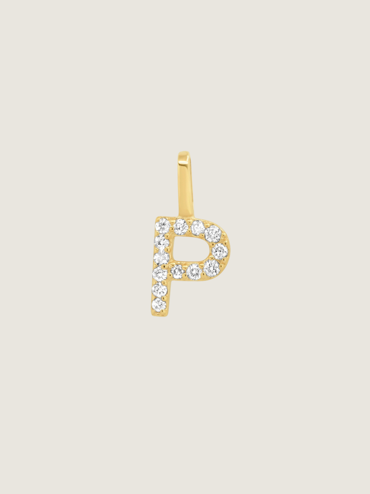 Diamond Initial Pendant | 14K Gold