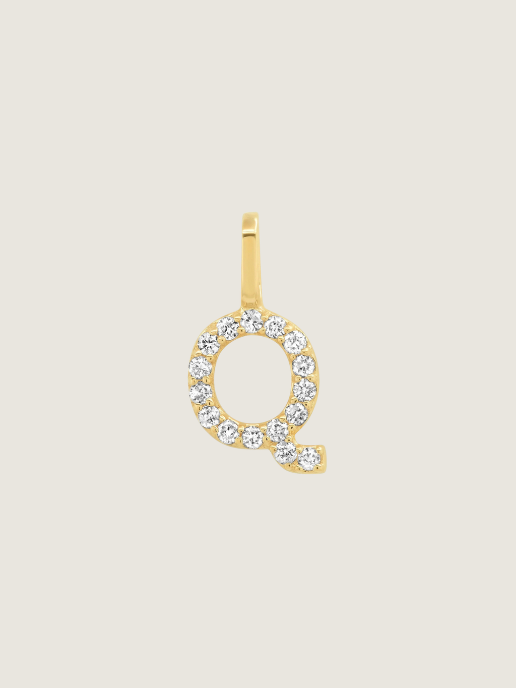 Diamond Initial Pendant | 14K Gold