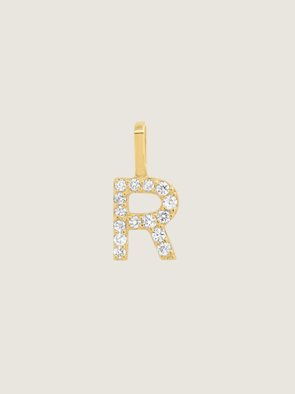 Diamond Initial Pendant | 14K Gold