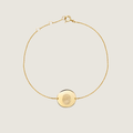 Fingerprint Bracelet | 10K Gold Circle