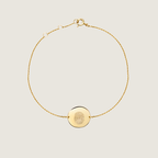 Fingerprint Bracelet | 10K Gold Circle