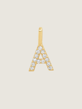 Diamond Initial Pendant | 14K Gold