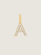 Diamond Initial Pendant | 14K Gold