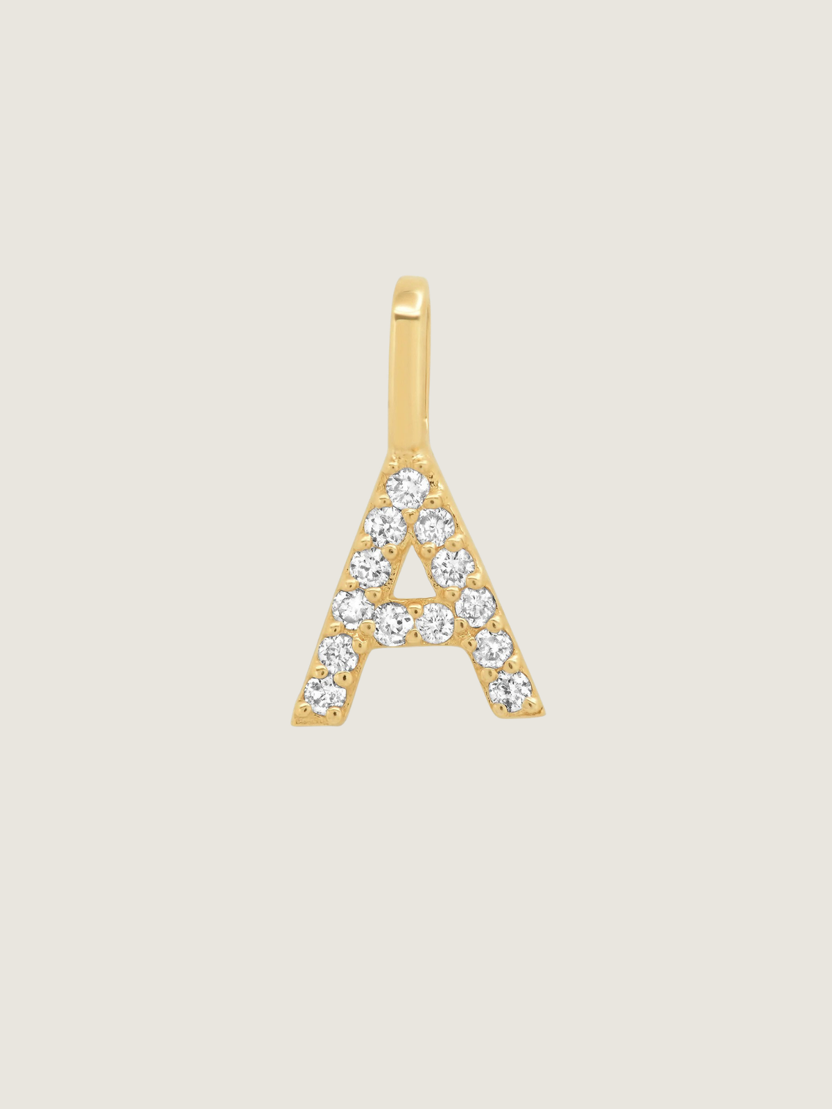 Diamond Initial Pendant | 14K Gold