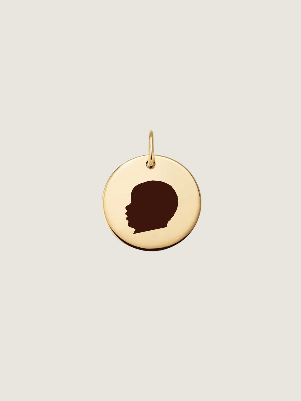 Pendentif d'Empreinte | Disque en Or 10 Carats
