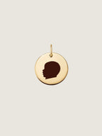 Pendentif d'Empreinte | Disque en Or 10 Carats