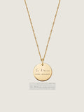 Handwriting Twisted Chain Necklace | 10K Gold Circle