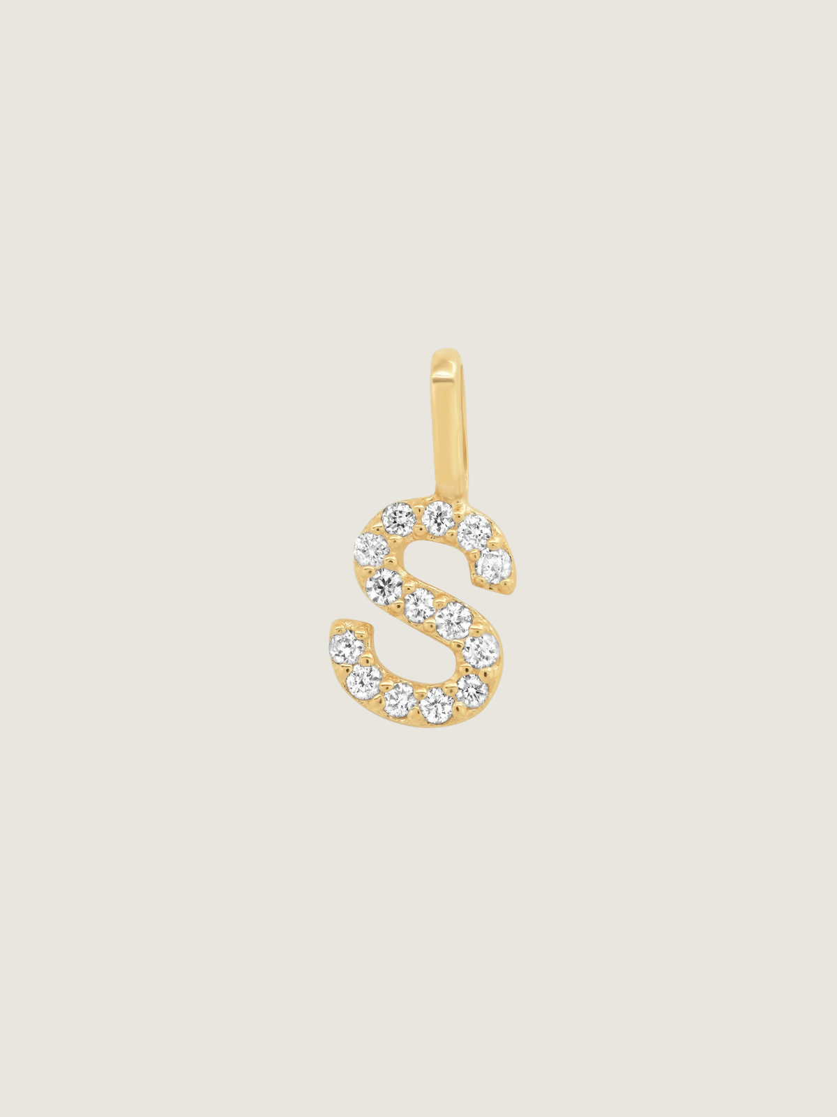 Diamond Initial Pendant | 14K Gold