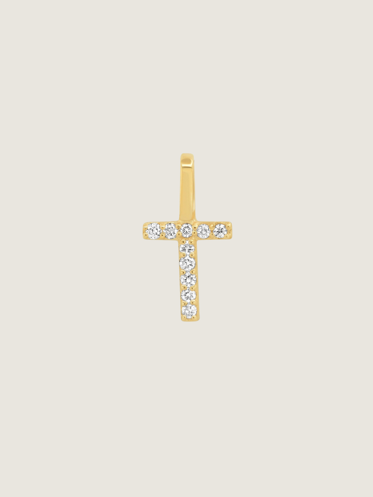 Diamond Initial Pendant | 14K Gold