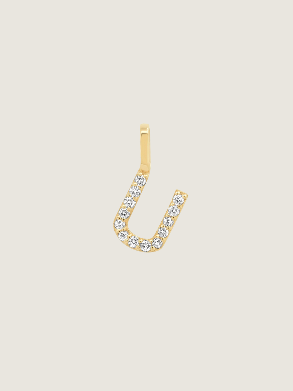 Diamond Initial Pendant | 14K Gold
