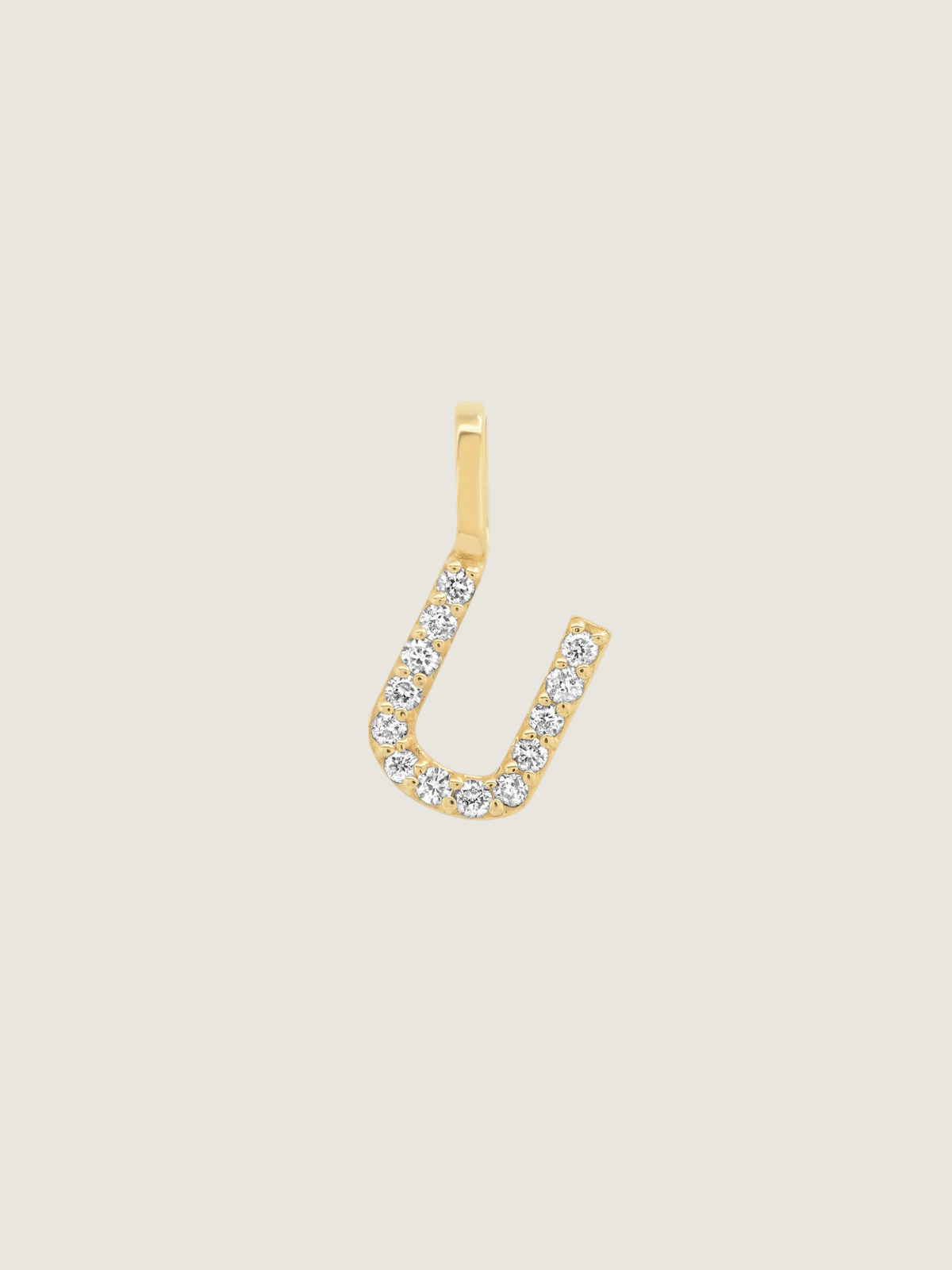 Diamond Initial Pendant | 14K Gold